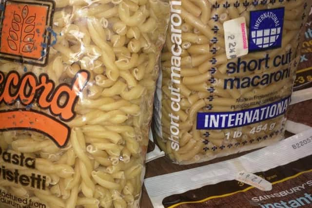 The 40-year-old bags of pasta