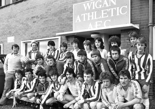 Ian McNeill and his Wigan Athletic squad