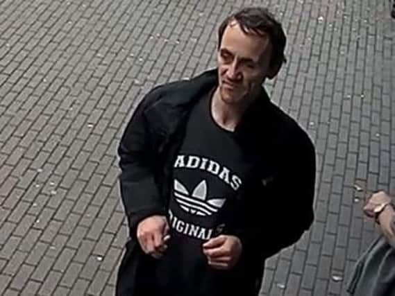 The CCTV image of the man police would like to trace
