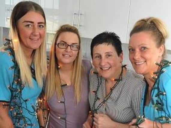 Staff from Care Choice North West, Wigan, from left: Carla Barnes, Shauna Barton, Julie Lanaghan and Kerrie Johnson