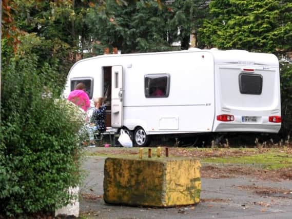 Travellers at the Beeches site