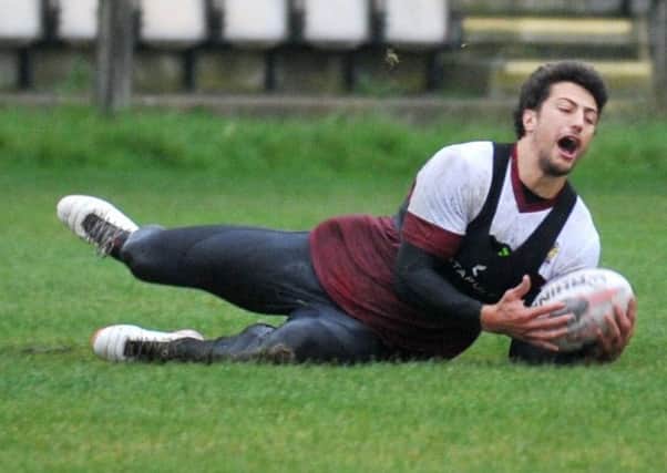 Anthony Gelling in training at Wigans Orrell base this week