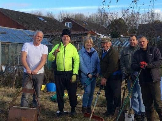 The allotment clean-up team