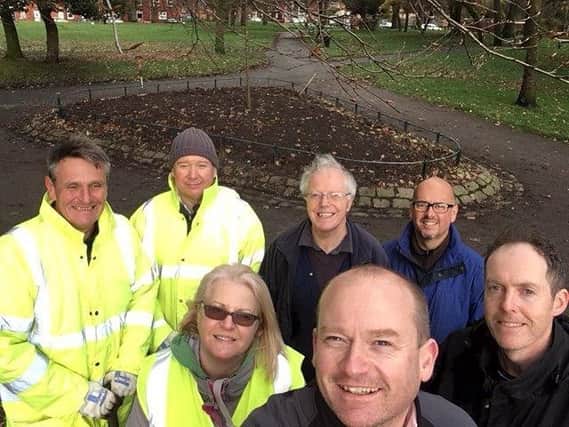 Council volunteers clearing up Alexandra Park in Newtown