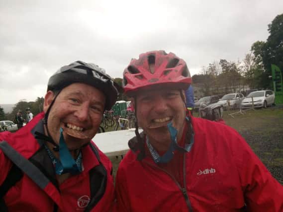 Gary (left) and Jason (right) after the Lakeland Monster Miles Challenge