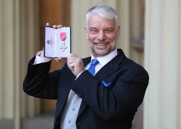 Brian Noble after he was awarded an MBE by the Duke of Cambridge during an Investiture ceremony at Buckingham Palace. Photo: Andrew Matthews/PA Wire