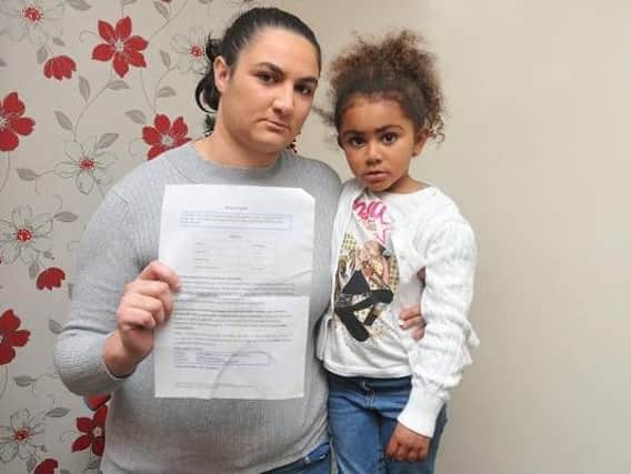 Kelly Jallow with daughter Mariama, five, who was given a letter from school suggesting she was overweight.