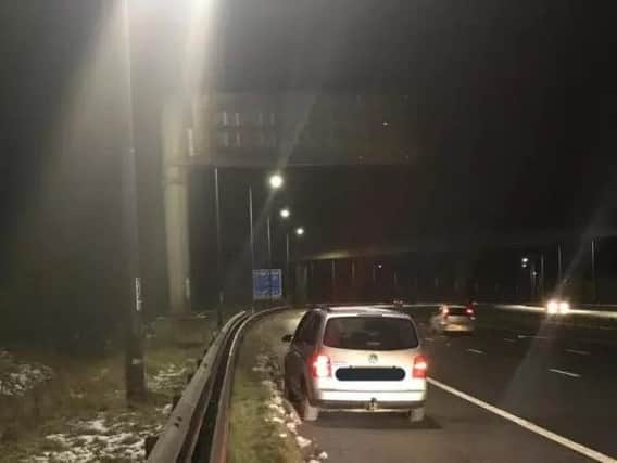 Police seized the car on the M62