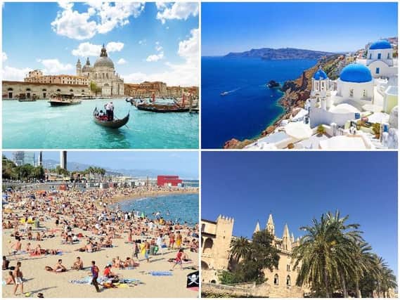 Venice, Santorini, Barcelona and Palma are suffering from 'over tourism'