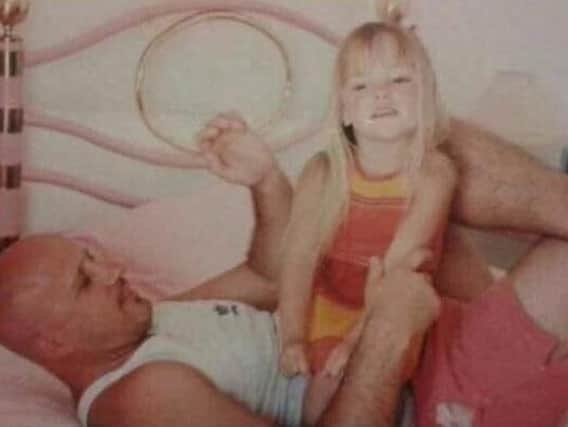 Billy with his young daughter Ashlea, who is now 22