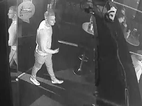 A CCTV still of the suspect in the Play and Rewind attack