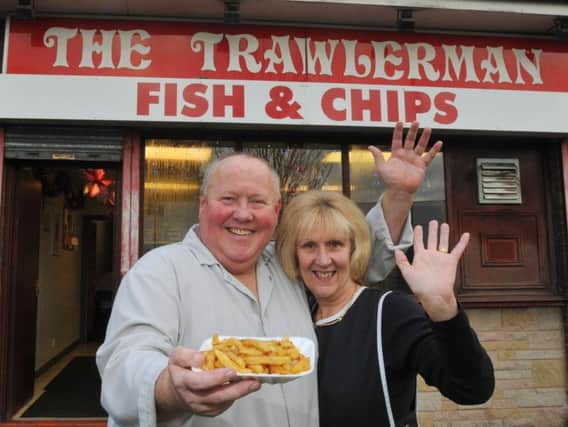 Ron Riley and wife Sandra get ready to retire from running The Trawlerman chip shop after 22 years.