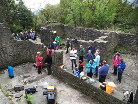 Work on the Terraced Gardens at Rivington