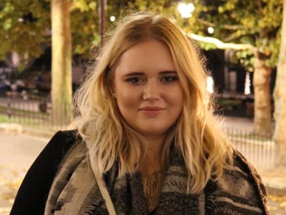 Joanna Rog, 22, who has spoken about how she uses alcohol to help her deal with stress