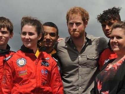 Prince Harry at the Blair Project