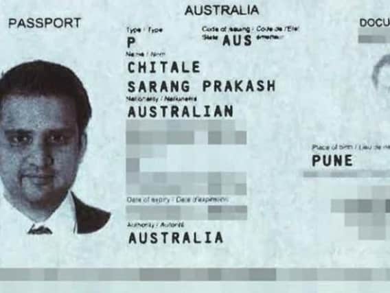 The fake identity card used by Shyam Acharya, during his Australian fraud