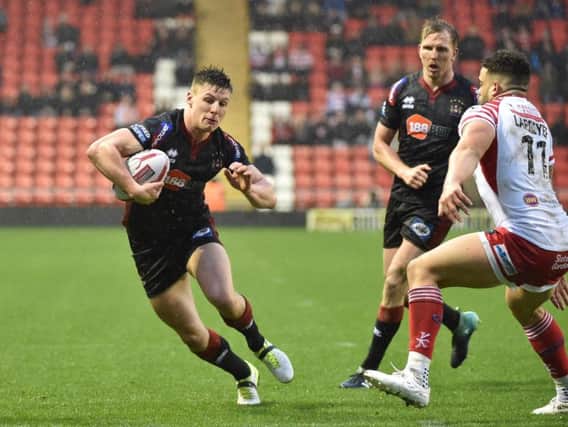 Action from Leigh v Wigan