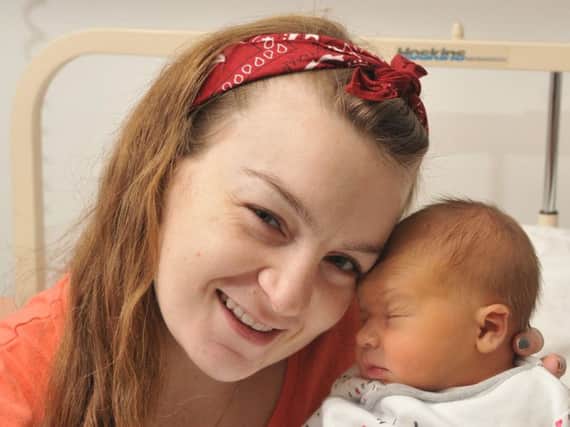 Gemma Purvis with her first baby, William