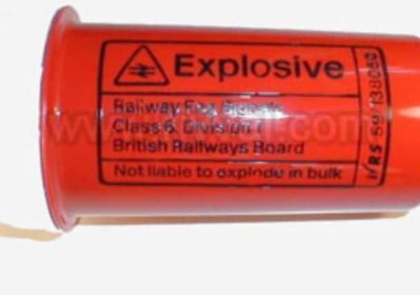 A detonator used on the railways
