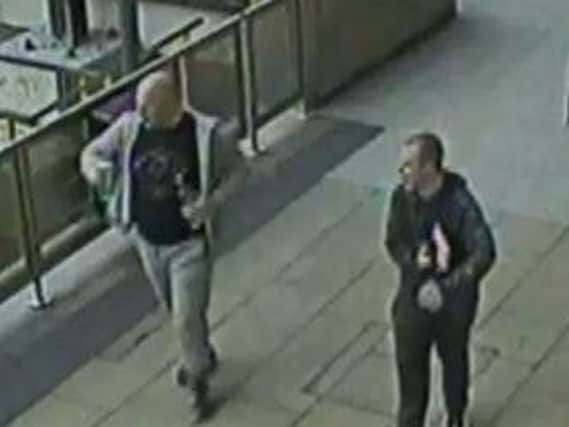 A CCTV still of the racist abuse suspects