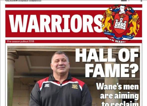 This article featured in a 12-page Wigan Warriors pull-out inside this week's Wigan Observer