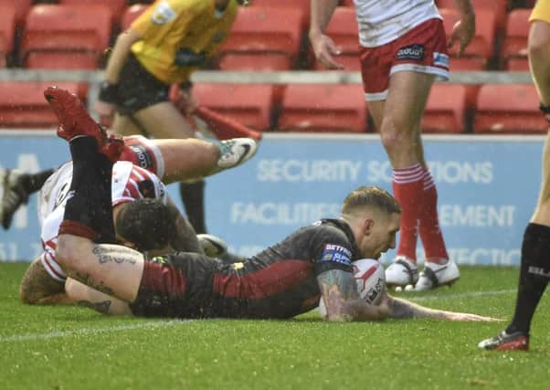 Sam Tomkins scored a try in the friendly at Leigh