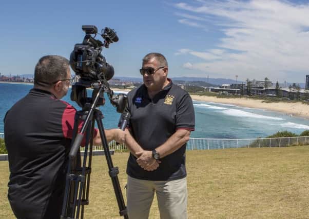 Shaun Wane attended a press conference held overlooking the beach