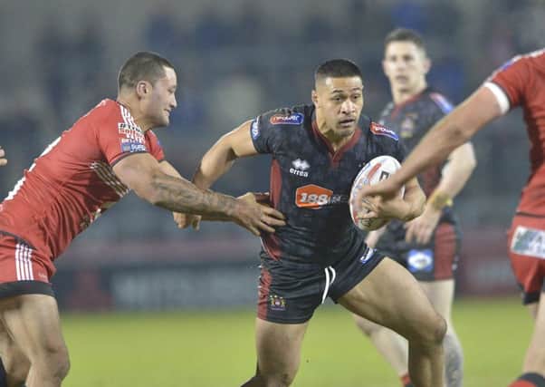 Willie Isa facing Salford on the opening day