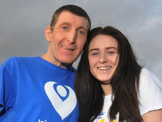 Shaun Dingsdale with his 13-year-old daughter Olivia