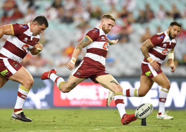 Sam Tomkins kicked off the Souths game on Saturday
