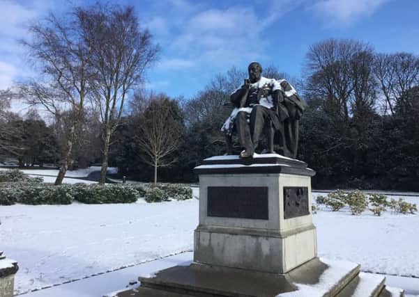 Mesnes Park in the snow, sent by Tom Walsh