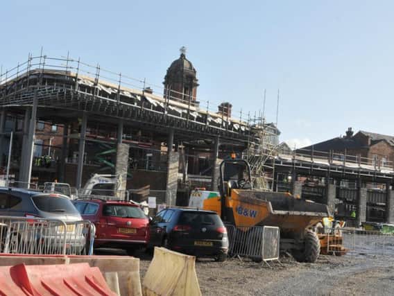 The new Wigan bus station under construction