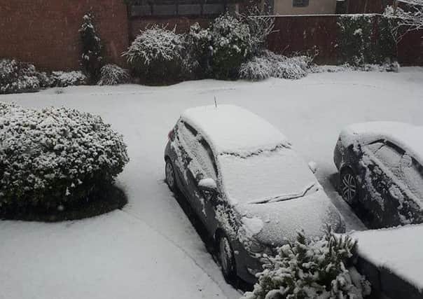 The scene in Kitt Green this morning