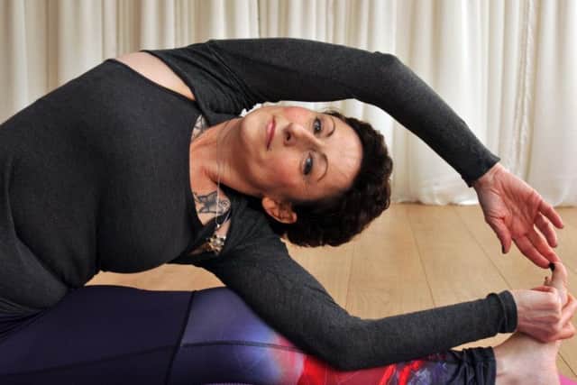 Edwina Thompson in Yoga pose