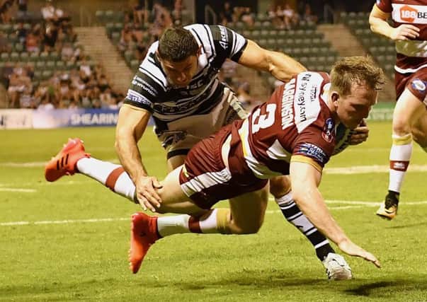 Dan Sarginson's most recent match for Wigan, against Hull FC in Wollongong