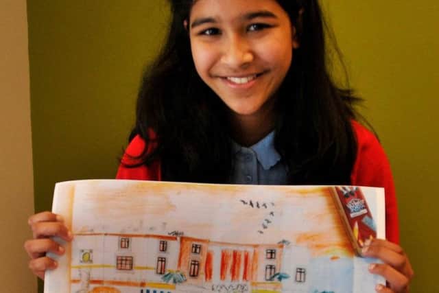 Year six pupil Amenda with her winning design