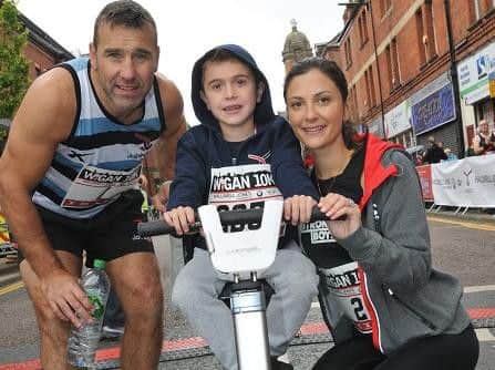 Andy, Jack and Alex Johnson at the Wigan 10k