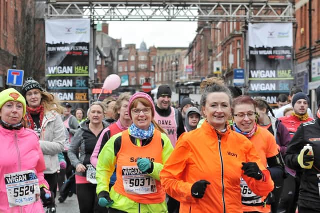 Runners during the Wigan 5k