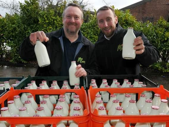 Owners of Kays Dairy, Pemberton, brothers Ian (left) and Mark Kay