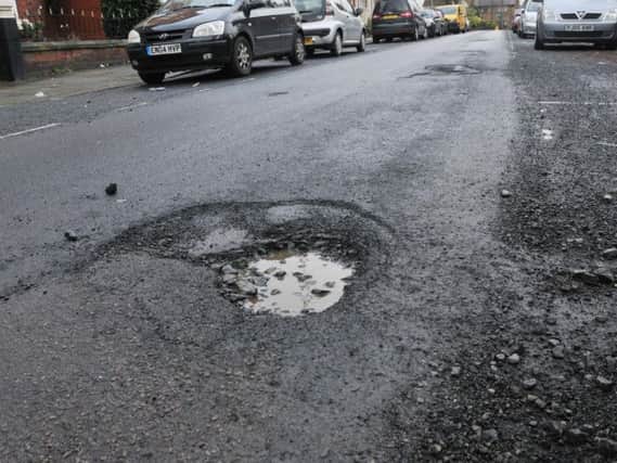 A large pothole in Wigan