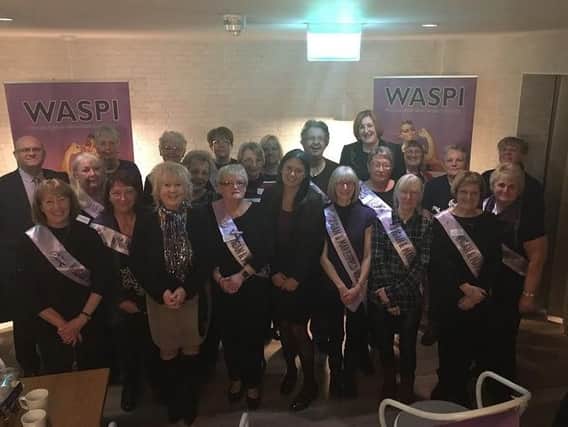 Wigan and Makerfield Waspi members with MPs and councillors