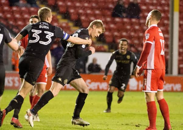 Jay Fulton after scoring at Walsall