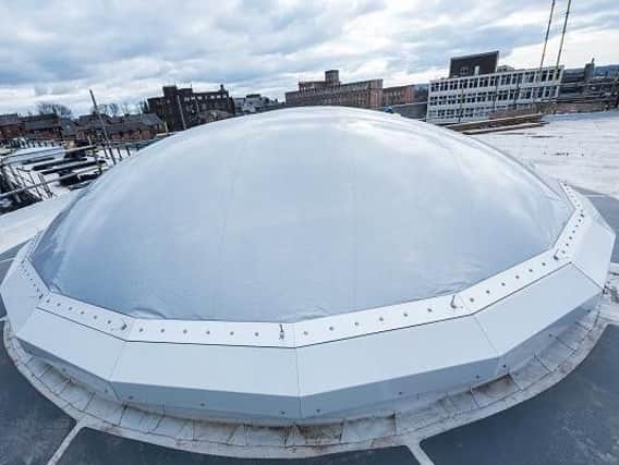 The UFO-like roof at the new Wigan bus terminus