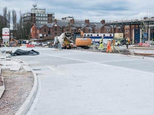 The new Wigan bus terminus taking shape