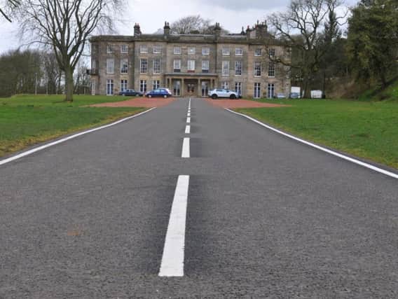 The controversial new road markings at Haigh Hall