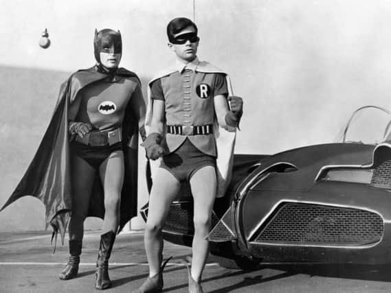 Adam West as Batman (left) and Burt Ward as Robin