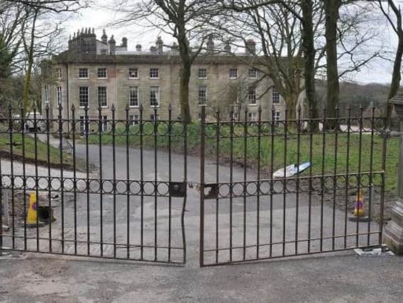 Gates padlocked at Haigh Hall