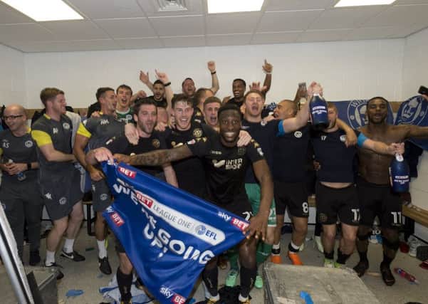 Celebrations in the changing room