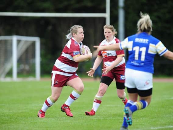 Warriors Women in action against Leeds. Photo: Brian King
