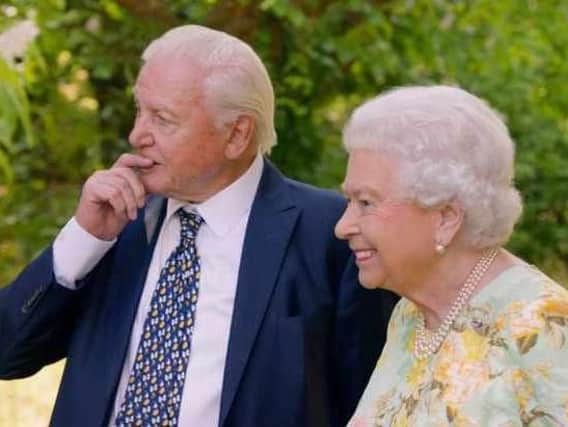The Queen and Sir David during the documentary